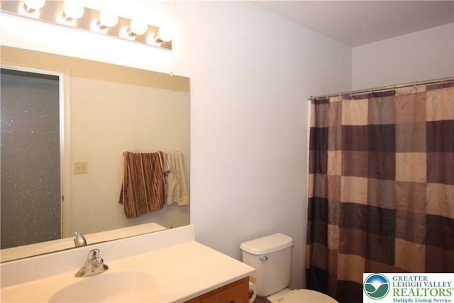 3814 Clay Dr, Lower Macungie Twp, PA 18062 - bathroom featuring vanity and a shower with shower curtain