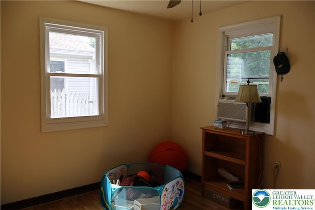 1533 E Emmaus, Salisbury Twp, PA 18103 - misc room featuring ceiling fan and dark wood-style flooring