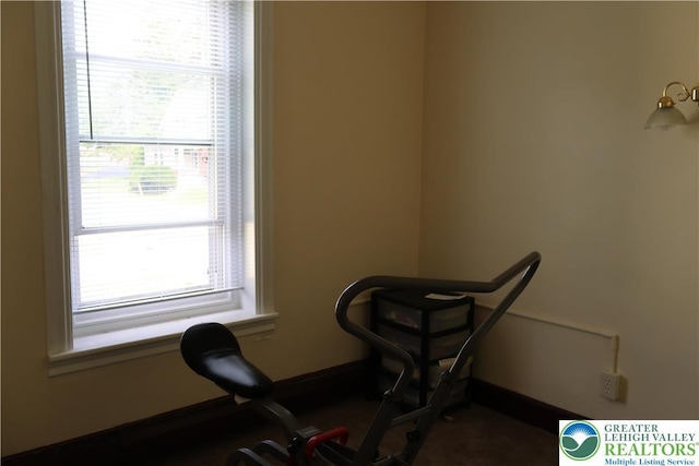 1533 E Emmaus, Salisbury Twp, PA 18103 - exercise room with baseboards