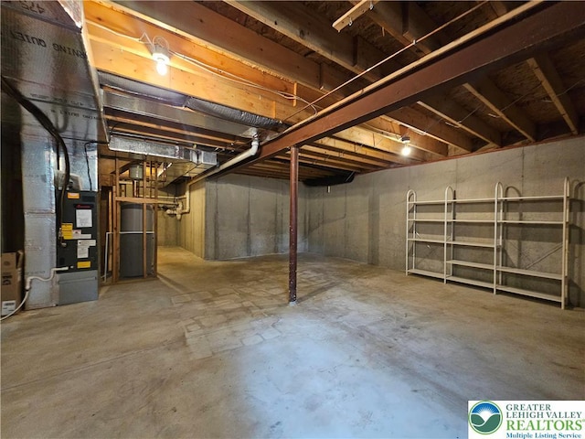 312 Maple Ct, Alburtis Boro, PA 18011 - unfinished basement featuring heating unit