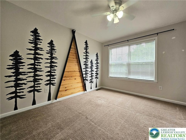 312 Maple Ct, Alburtis Boro, PA 18011 - carpeted empty room with a ceiling fan and baseboards