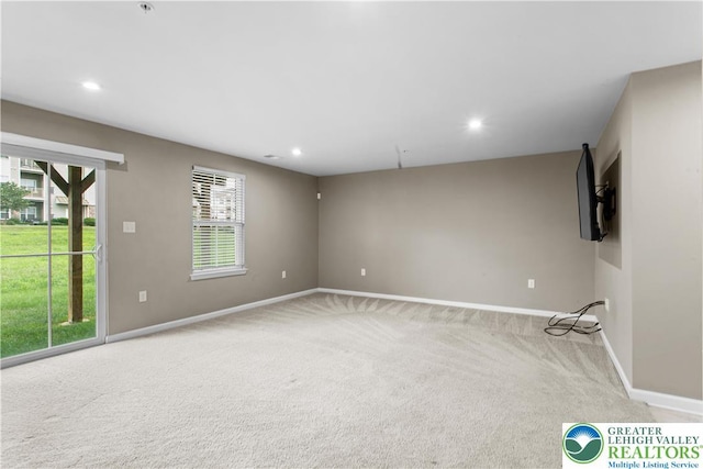 2324 Raya Way, Easton, PA 18045 - carpeted empty room with baseboards and recessed lighting