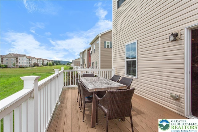2324 Raya Way, Easton, PA 18045 - deck with outdoor dining space and a lawn