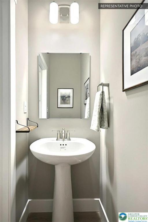 Bambi Ln Lot 40, Mahoning Twp, PA 18235 - bathroom featuring baseboards and a sink