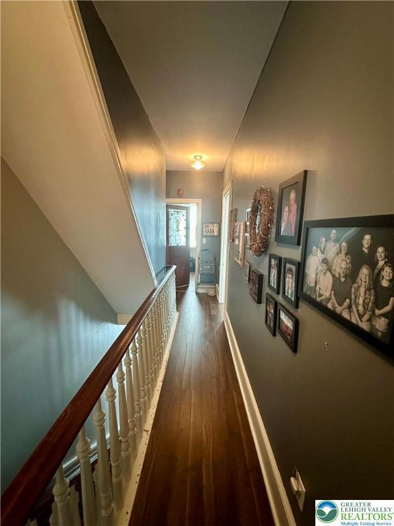218 3rd, Lehighton Boro, PA 18235 - hall featuring dark wood finished floors and baseboards