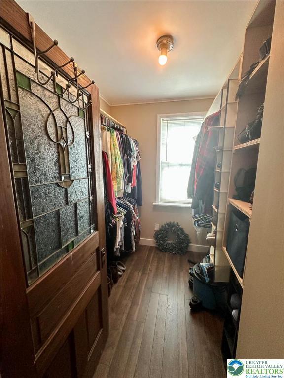 218 3rd, Lehighton Boro, PA 18235 - walk in closet featuring dark wood-type flooring
