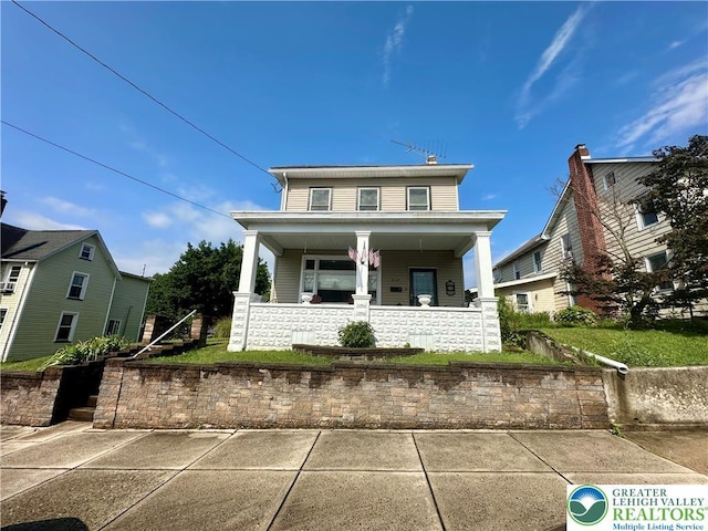 218 3rd, Lehighton Boro, PA 18235 - view of front of house with covered porch and stone siding