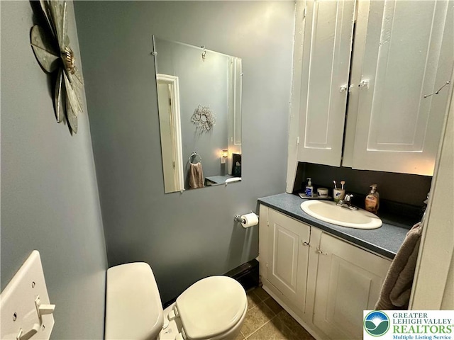 218 3rd, Lehighton Boro, PA 18235 - half bathroom featuring vanity and tile patterned floors
