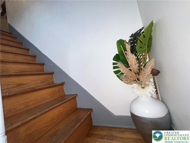 532 6th St, Whitehall Twp, PA 18052 - staircase featuring wood finished floors