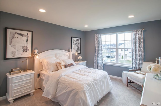 view of carpeted bedroom