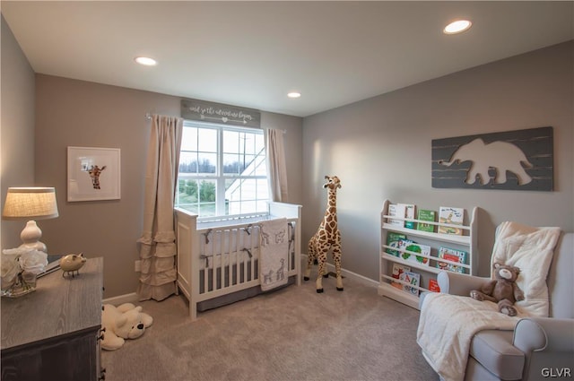 bedroom with carpet floors