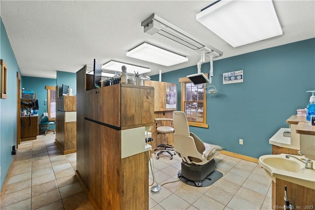 interior space featuring tile flooring