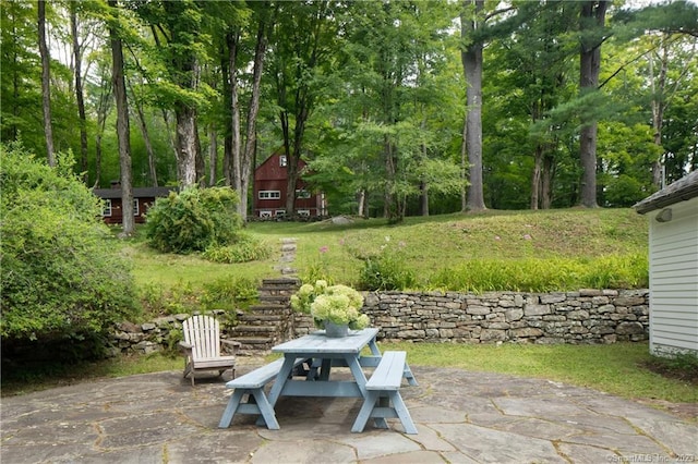 view of yard with a patio