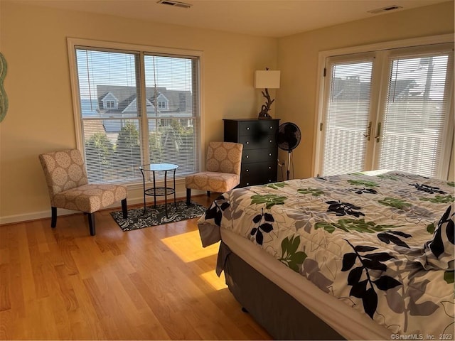 bedroom featuring light hardwood / wood-style flooring