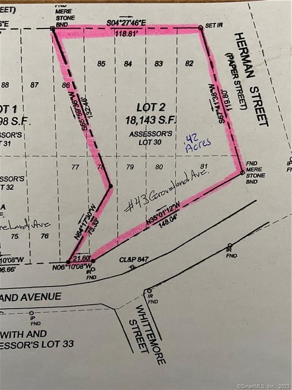 43 Groveland Ave, Putnam CT, 06260 land for sale