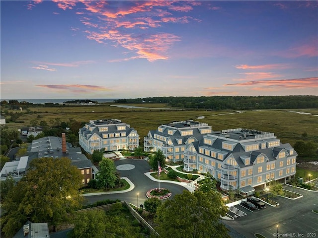 66 High St Unit 55, Guilford, CT 06437 - aerial view at dusk