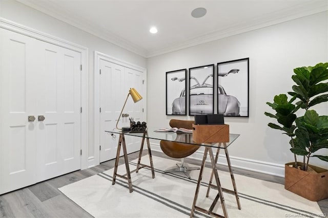 66 High St Unit 55, Guilford, CT 06437 - office space with wood finished floors, ornamental molding, and recessed lighting
