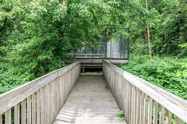 view of home's community with a trampoline