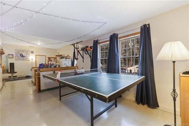 playroom featuring tile flooring