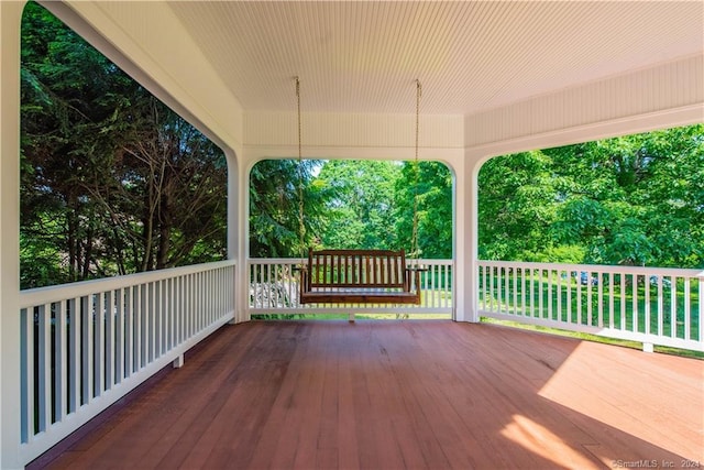 view of wooden deck