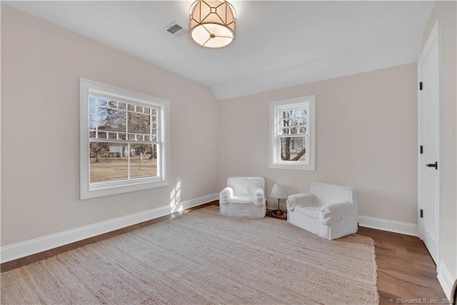 unfurnished room featuring dark hardwood / wood-style floors