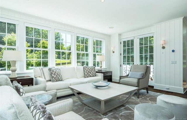 sunroom / solarium featuring a wealth of natural light