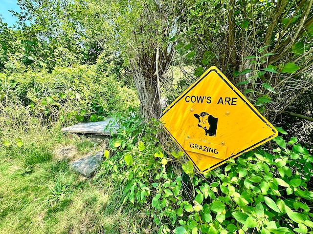 view of community sign