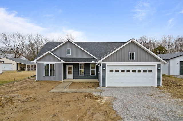 view of front facade with a garage