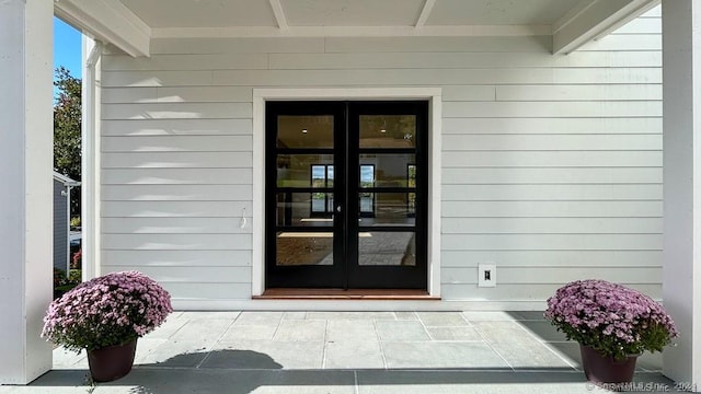 entrance to property with french doors