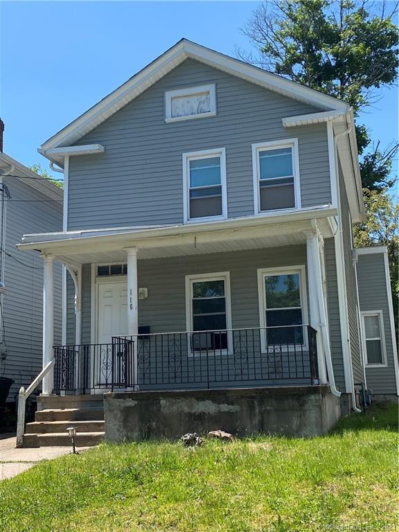 116 Blatchley Ave, New Haven, CT 06513 - view of front of property with a front lawn and covered porch