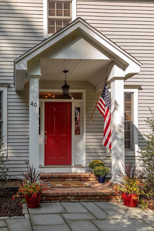 view of doorway to property