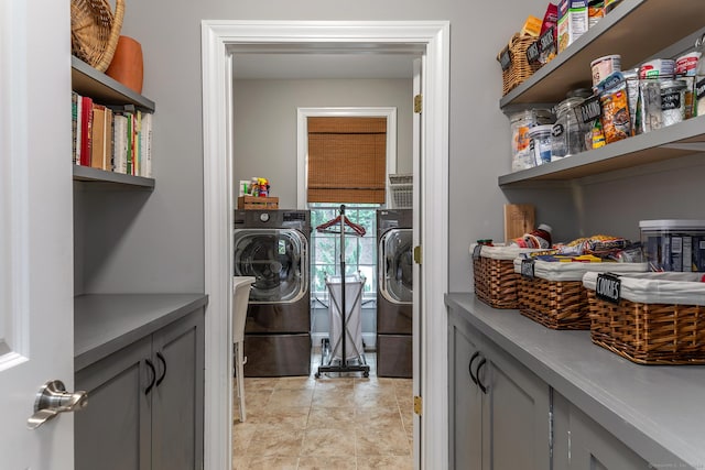 laundry area featuring washer and dryer