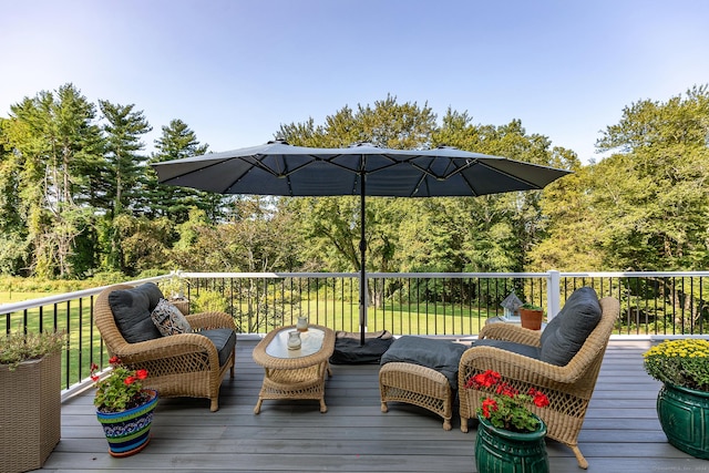 view of wooden deck