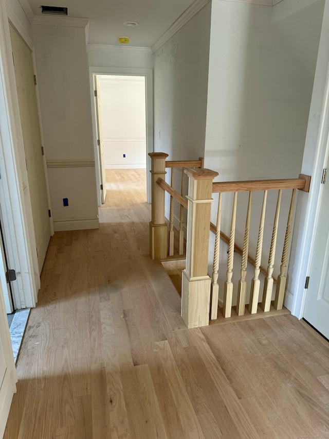 hall featuring light hardwood / wood-style flooring