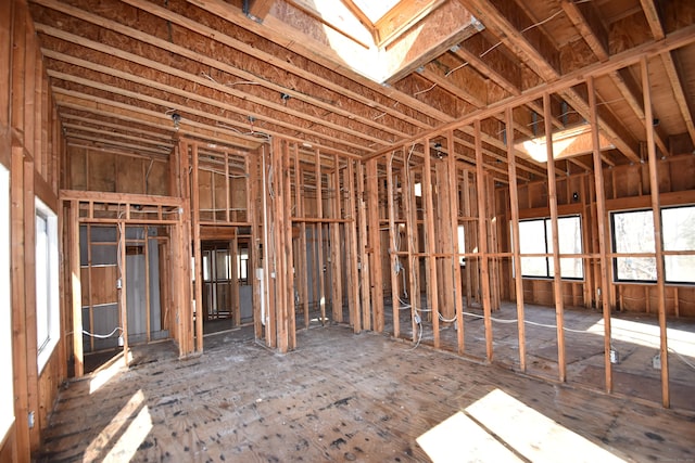 miscellaneous room featuring a skylight