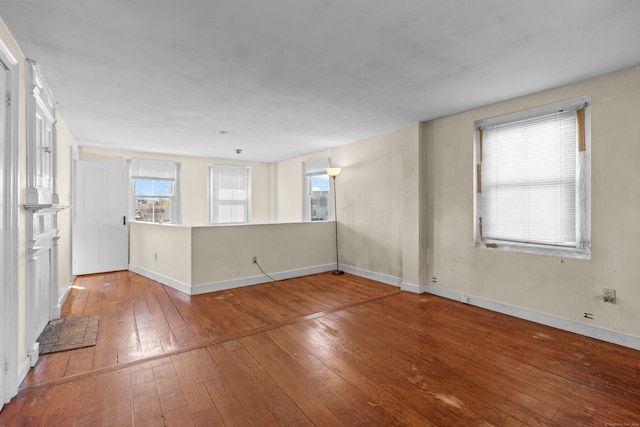 empty room featuring wood-type flooring