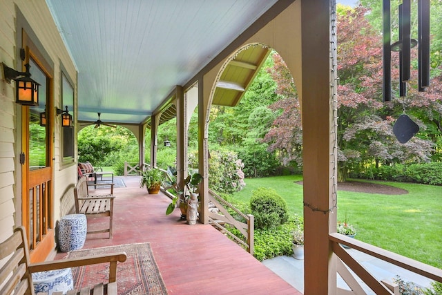 view of patio with a porch