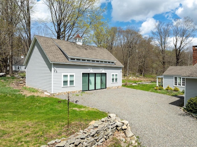 exterior space featuring a lawn