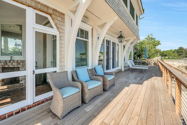 view of wooden terrace