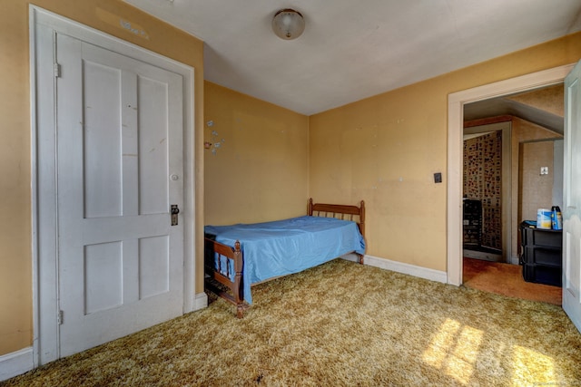 bedroom featuring carpet