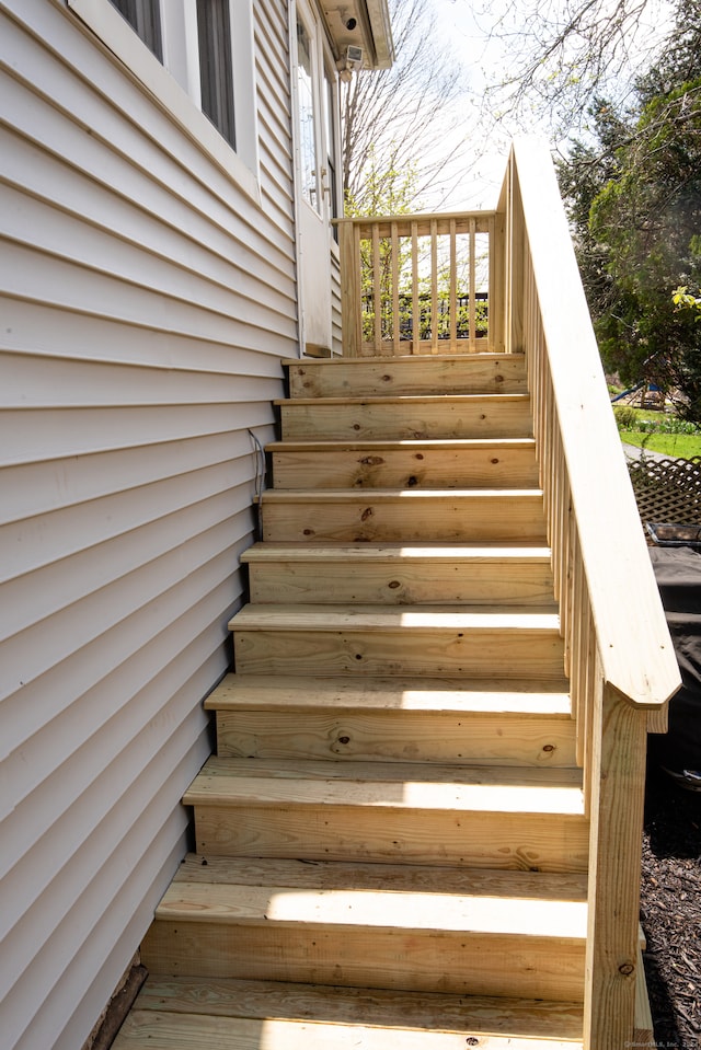 view of staircase