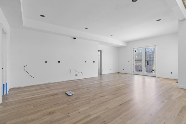 unfurnished room featuring light hardwood / wood-style floors