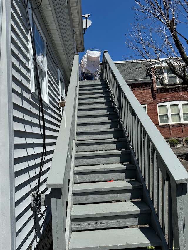 view of stairway