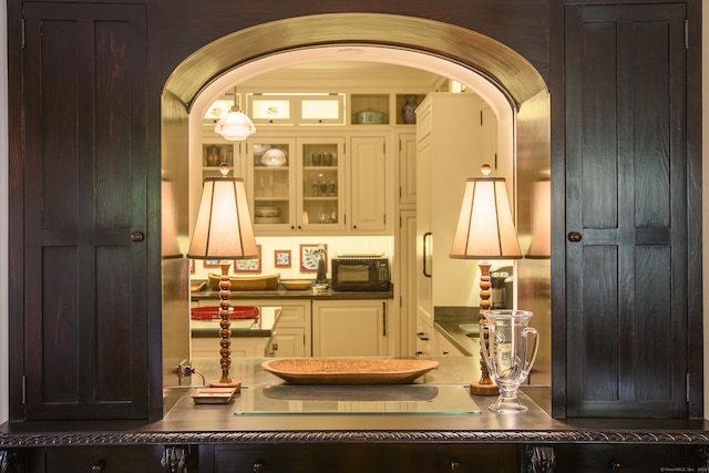 interior space with white cabinetry