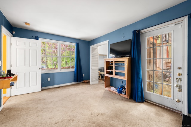 interior space with carpet floors