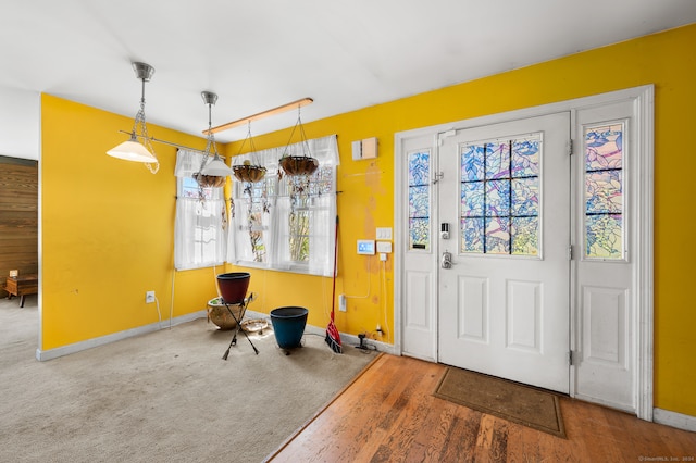 entrance foyer featuring hardwood / wood-style floors