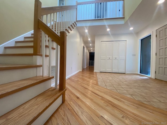 view of tiled foyer entrance