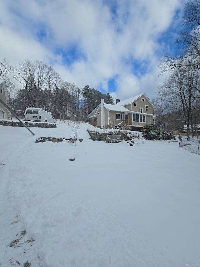 view of snowy yard