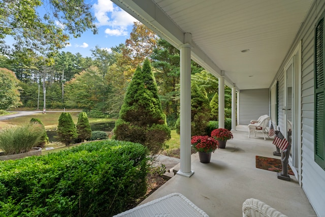 view of patio / terrace featuring covered porch