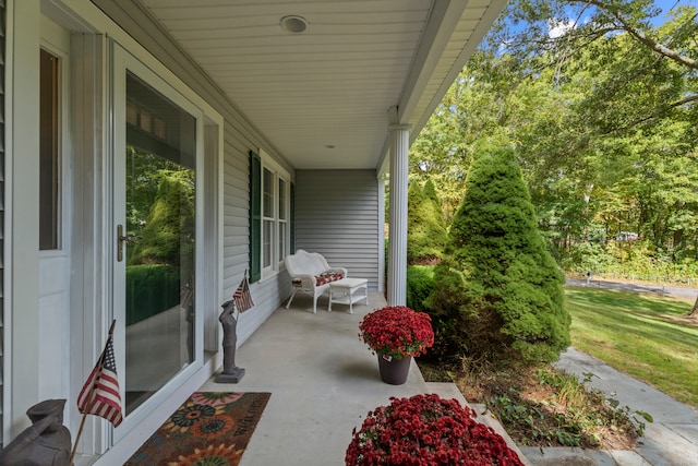 view of patio / terrace with a porch